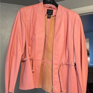 Vintage Don Caster Women's Pink Leather Jacket